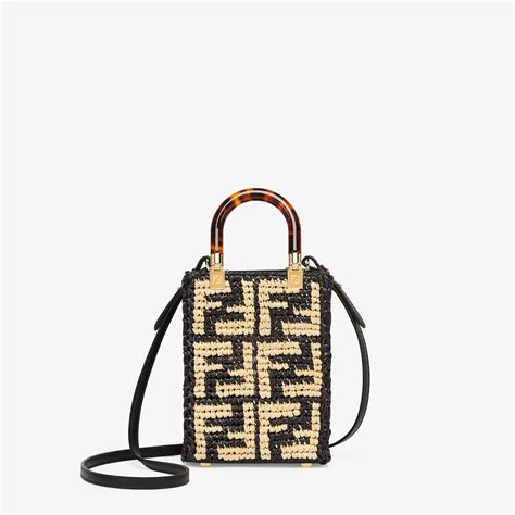 fendi bag crochet|black and white fendi bag.